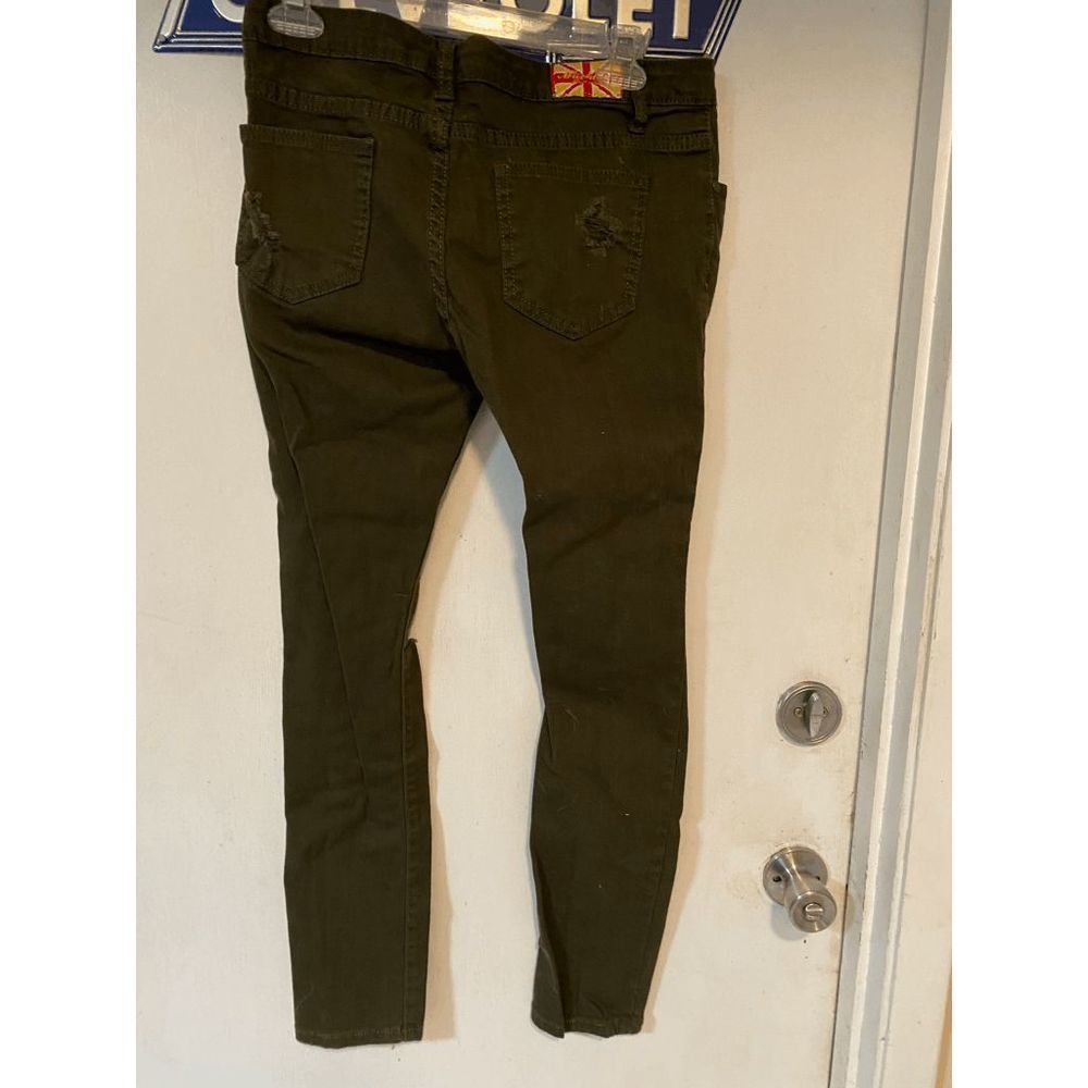 Machine Dark Green Ripped skinny jeans - Picture 5 of 5